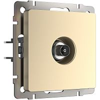 Розетка TV Оконечная без рамки Werkel 1-м. шампань металлик картинка